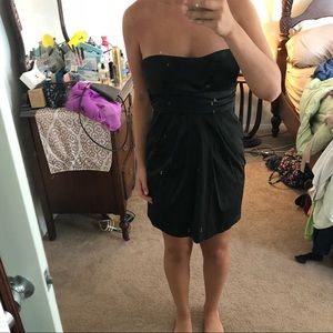 Black Strapless Cocktail Dress
